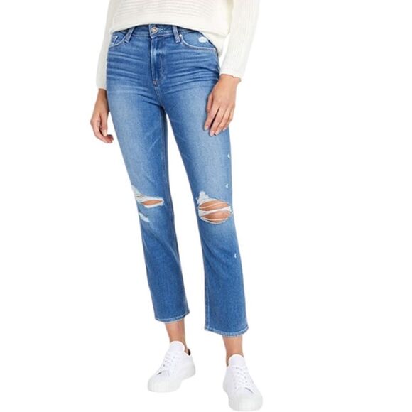 PAIGE CINDY CROP in BAZAAR DESTRUCTED - Picture 1 of 9